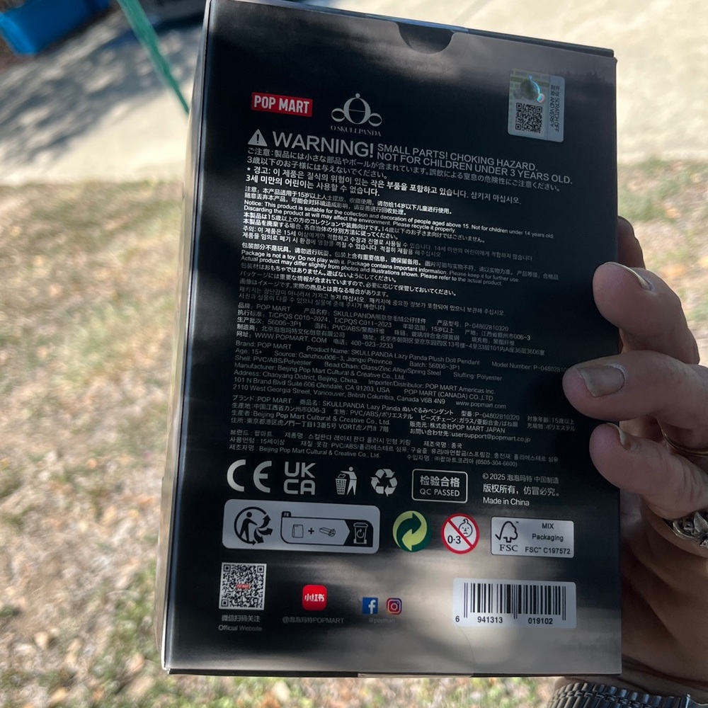 skull Panda Exclusive Popmart - Black and White I love her!!! - Picture 8 of 9